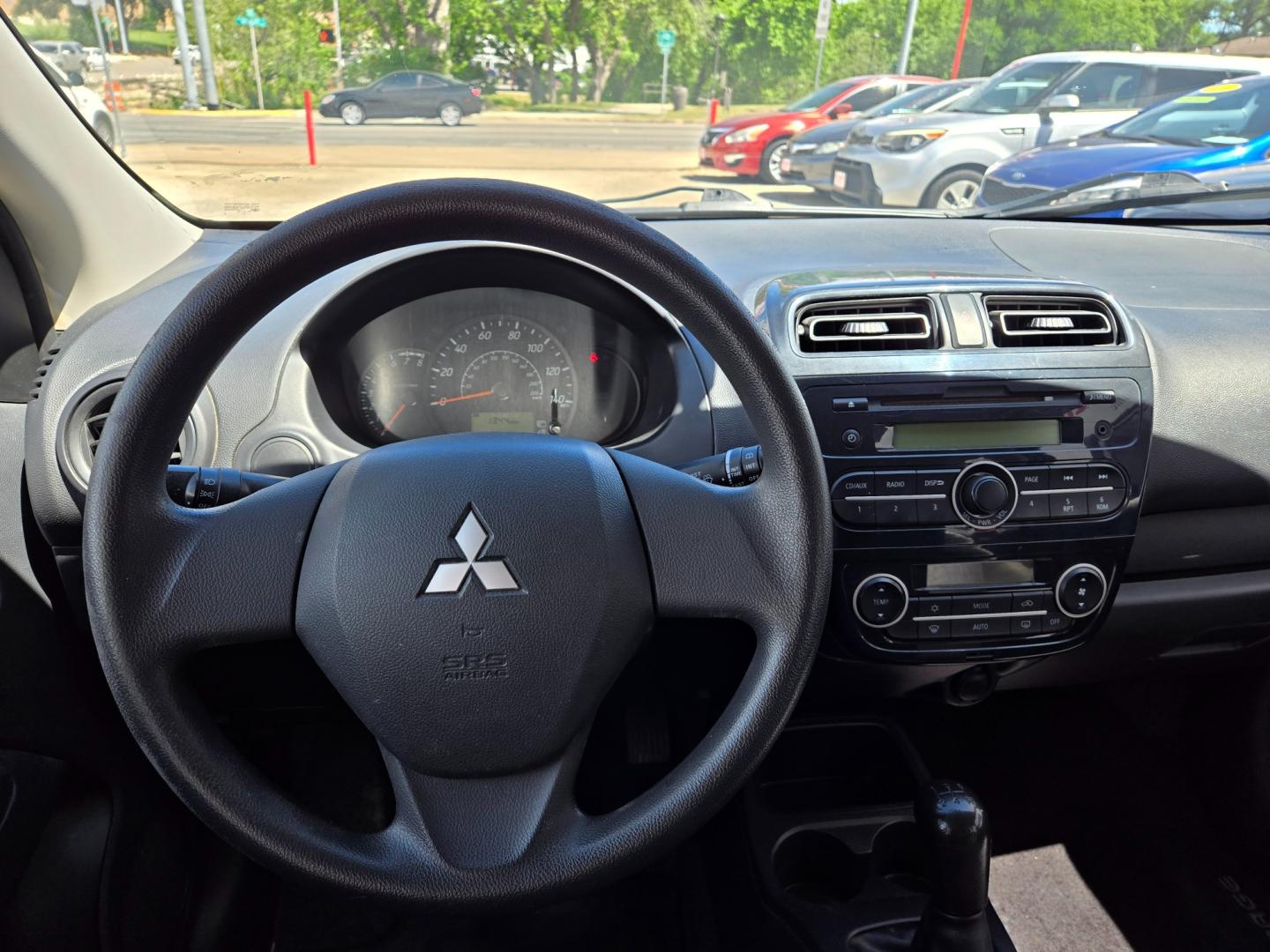 2014 WHITE Mitsubishi Mirage ES (ML32A3HJ6EH) with an 1.2L L3 DOHC engine, Manual Transmission transmission, located at 503 West Court, Seguin, TX, 78155, (830) 379-3373, 29.568621, -97.969803 - Photo#5